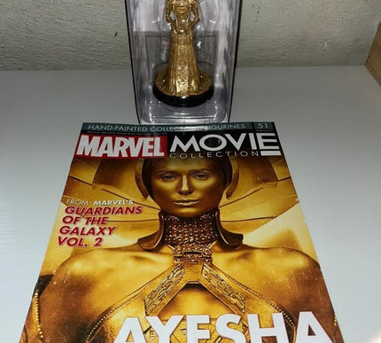 Ayesha #51 Guardians of the galaxy 2Hand painted Eaglemoss figurine w/ magazine 