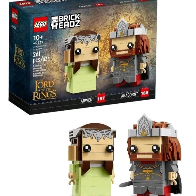 LEGO 40632 Brickheadz Aragorn & Arwen Set Lord of the Rings