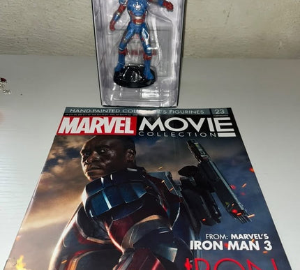 Iron Patriot #23 Marvel Movie Hand painted Eaglemoss figurine with magazine 