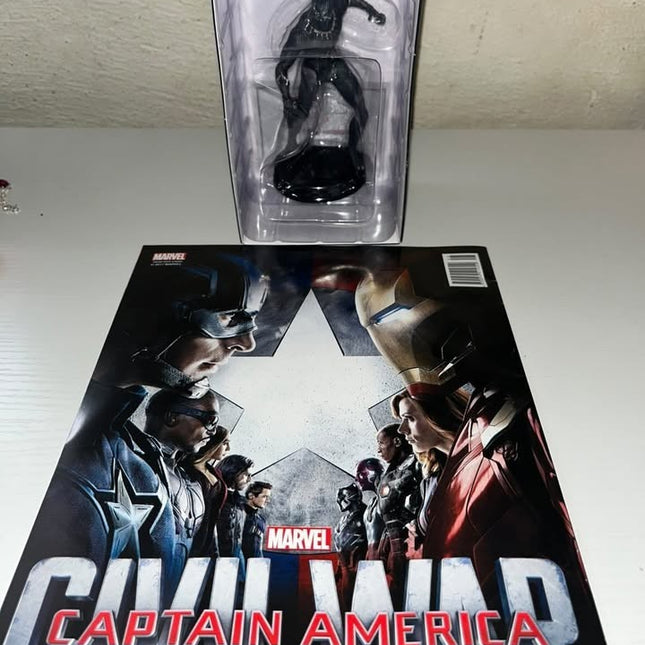 Black Panther #28  Marvel Movie Hand painted Eaglemoss figurine with magazine 