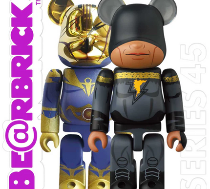 Bearbrick 100% Series 45 Hero Set Black Adam & Dr Fate Bundle of 2