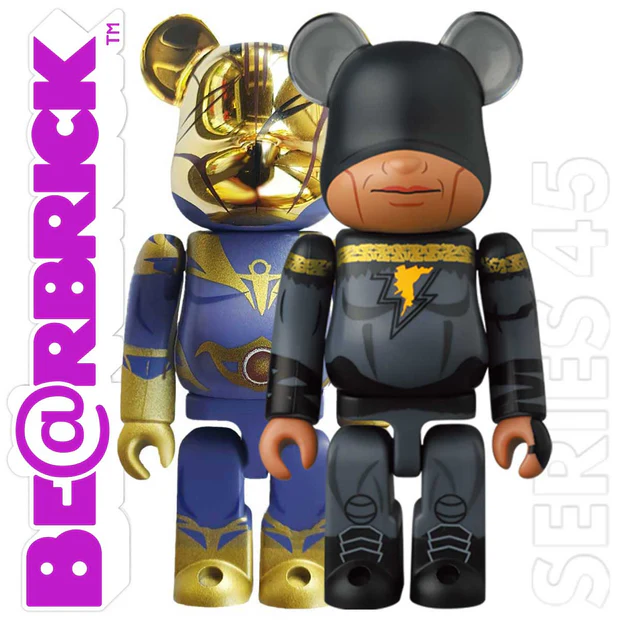 Bearbrick 100% Series 45 Hero Set Black Adam & Dr Fate Bundle of 2
