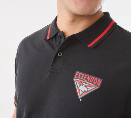 Official AFL Adult Polo Shirt - ESSENDON - LARGE