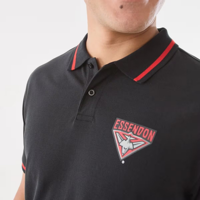 Official AFL Adult Polo Shirt - ESSENDON - LARGE