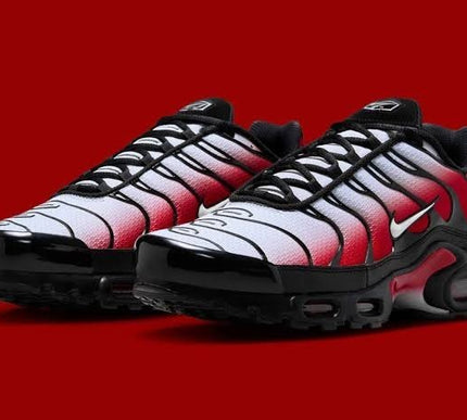 Nike Air Max Plus TN White/Black/Red Fade Mens Size US 9 DM0032-017