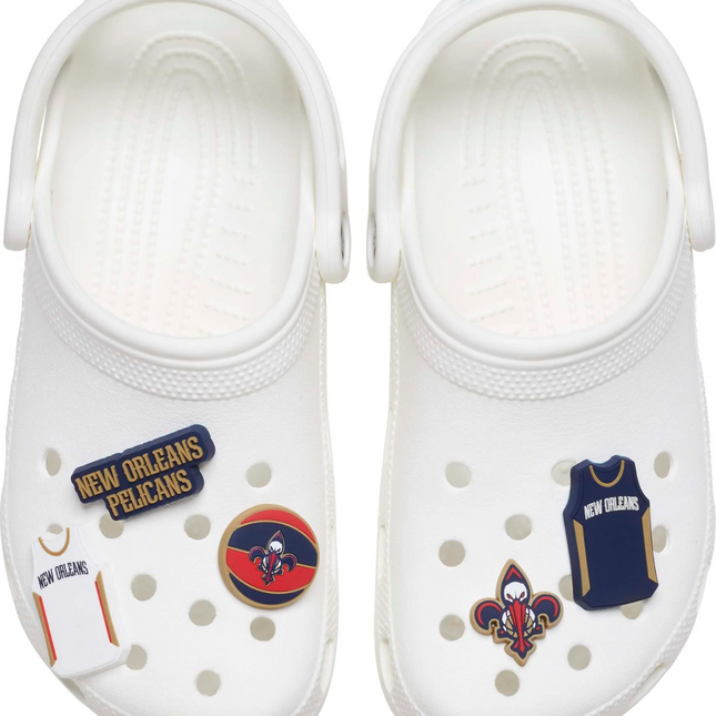 New Orleans Pelicans NBA Crocs Jibbitz Shoe Charms Original 5 Pack New