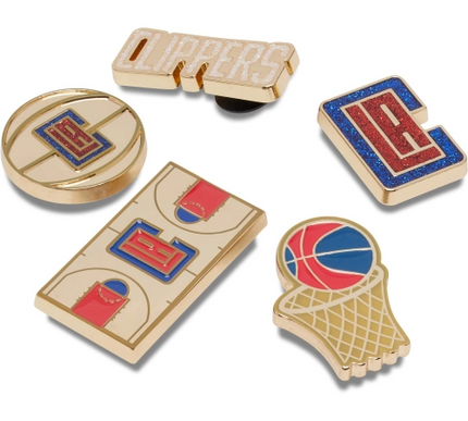 Metal Crocs Jibbitz Nba Los Angeles Clippers 5 Pack