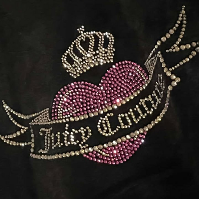  Juicy black velour Diamantes Zip up Hoodie Brand New with tags Size medium 