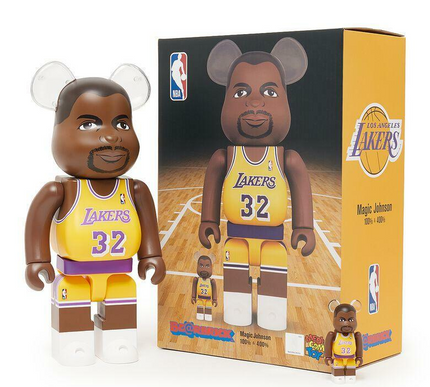 Medicom Toy Bearbrick BE@RBRICK 100% and 400% Set Magic Johnson Los Angeles Lake