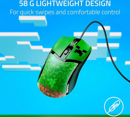 Razer Cobra Minecraft Edition - Lightweight Wired Gaming Mouse - 8500 DPI Sen...