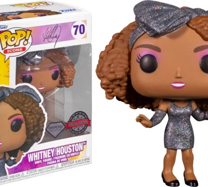whitney houston #70 (diamond) Pop! vinyl music funko + free case