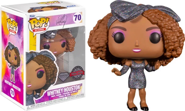 whitney houston #70 (diamond) Pop! vinyl music funko + free case