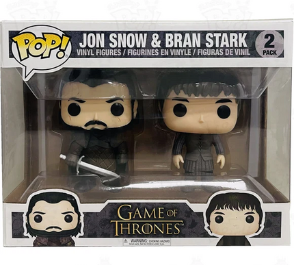 Jon Snow & Bran Stark 2 pack Game Of Thrones Funko Pop! vinyl - 2016