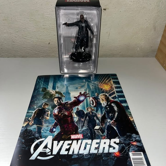 Nick Fury #06 Marvel Movie Hand painted Eaglemoss figurine with magazine 