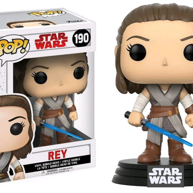 (2017) Rey #190 Funko POP! vinyl star wars + free case
