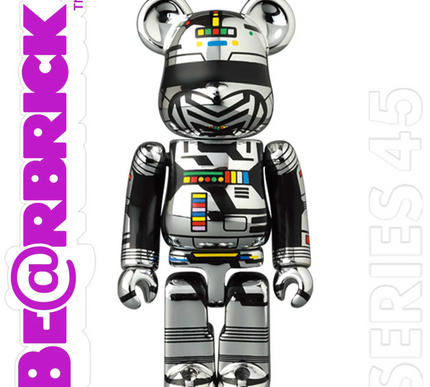 Bearbrick 100% BE@RBRICK Medicom Toy Series 45 SF Gavin Robot Chrome