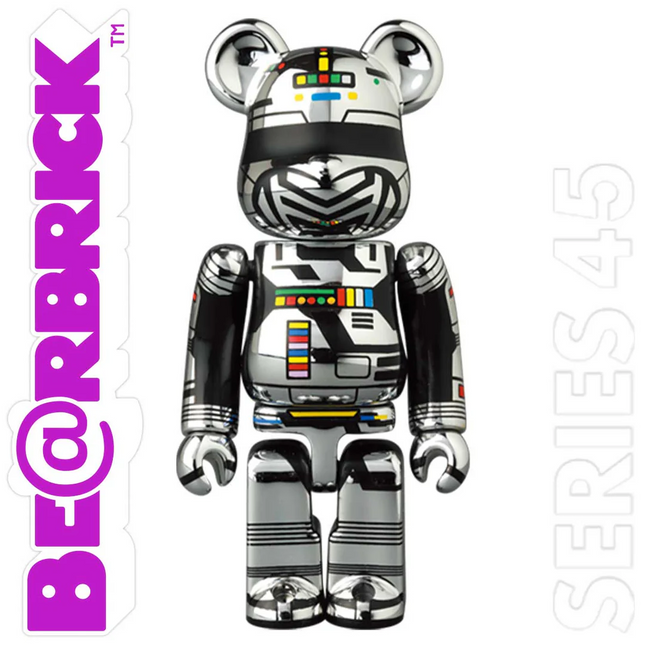 Bearbrick 100% BE@RBRICK Medicom Toy Series 45 SF Gavin Robot Chrome