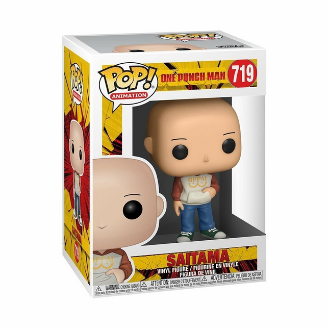 Funko Pop! Vinyl - One Punch Man - Saitama Casual Clothes #719 + free case