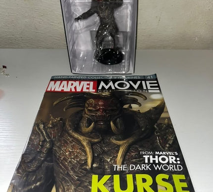 Kurse #41 THOR Marvel Movie Hand painted Eaglemoss figurine with magazine 
