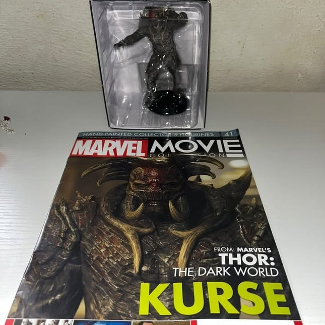 Kurse #41 THOR Marvel Movie Hand painted Eaglemoss figurine with magazine 