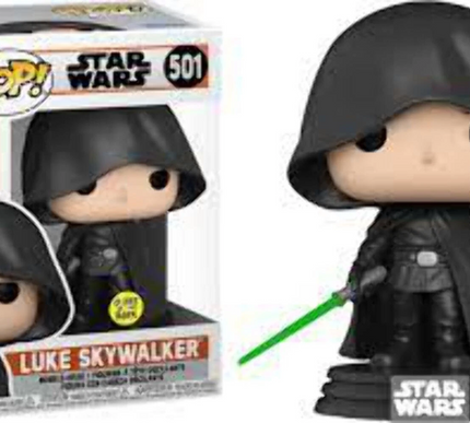 Luke Skywalker (Glow) 501 ~ Star Wars: The Mandalorian ~ Funko Pop Vinyl ~ GITD