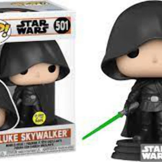 Luke Skywalker (Glow) 501 ~ Star Wars: The Mandalorian ~ Funko Pop Vinyl ~ GITD