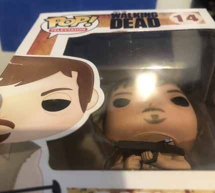 2015 The Walking Dead Daryl Dixon 14 Funko Pop Vinyl + Free Case (minor Damage)