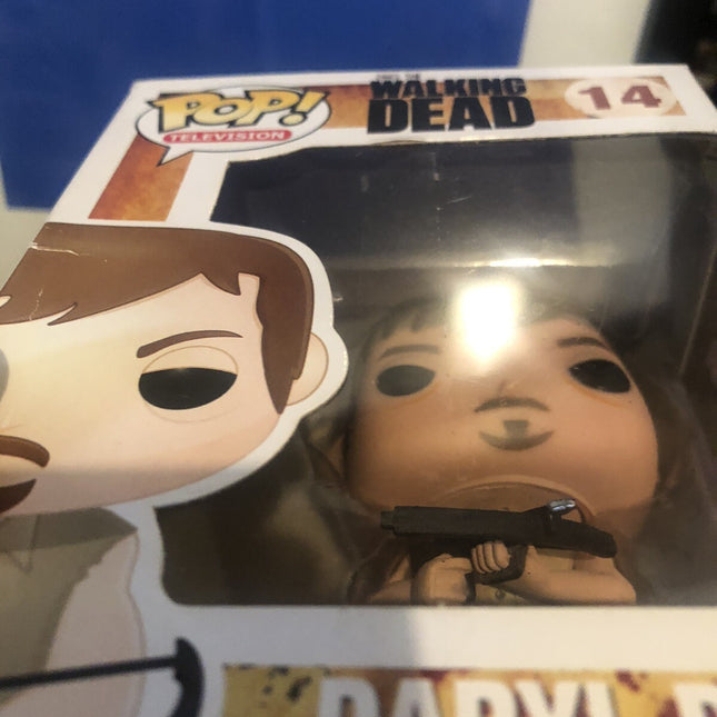 2015 The Walking Dead Daryl Dixon 14 Funko Pop Vinyl + Free Case (minor Damage)