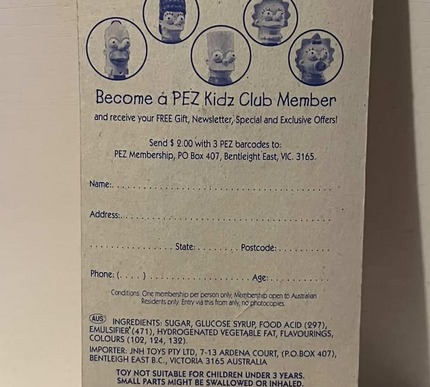 Simpsons Bart Vintage 1990's Pez sealed