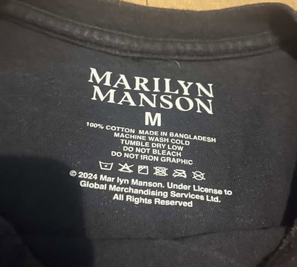 Marilyn Manson - Medium Brand new authentic Official merchandise 