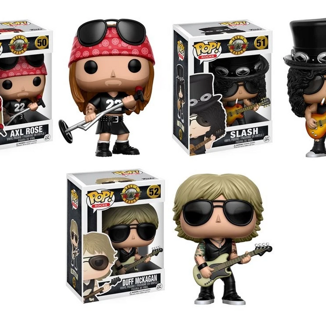 Guns & Roses Set SLASH #51 AXL ROSE #50 Duff Mckagan #52 Funko Pop! vinyl