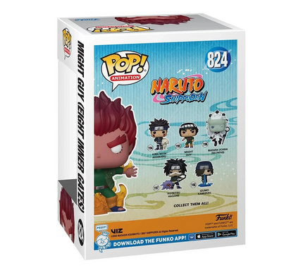 Funko Pop! Naruto Shippuden Might Guy - Vinyl Figure # 824 + free case