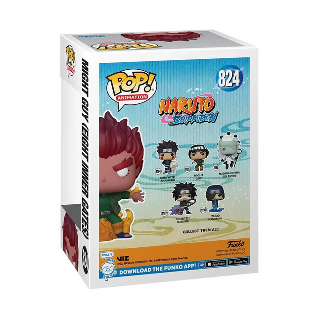 Funko Pop! Naruto Shippuden Might Guy - Vinyl Figure # 824 + free case