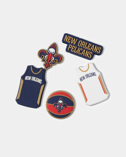 New Orleans Pelicans NBA Crocs Jibbitz Shoe Charms Original 5 Pack New