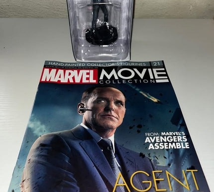 Agent Coulson #21  Marvel Movie Hand painted Eaglemoss figurine with magazine 