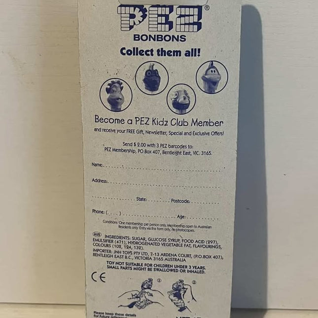 Vintage 1993 Dinosaur Pez-A-Saur Pez Dispenser Sealed