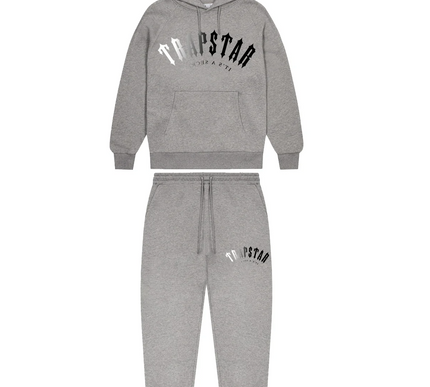 Trapstar Irongate Arch Tracksuit - Grey/black - Medium 