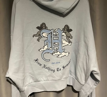 Hoodrich Women's Blue and White Hoodie - XL