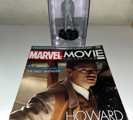 Howard stark #39  Marvel Movie Hand painted Eaglemoss figurine with magazine 