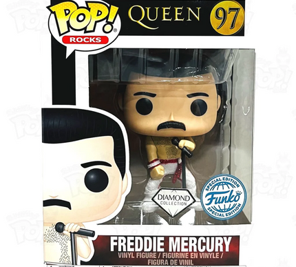 freddie mercury #97 (diamond) Pop! vinyl music funko + free case