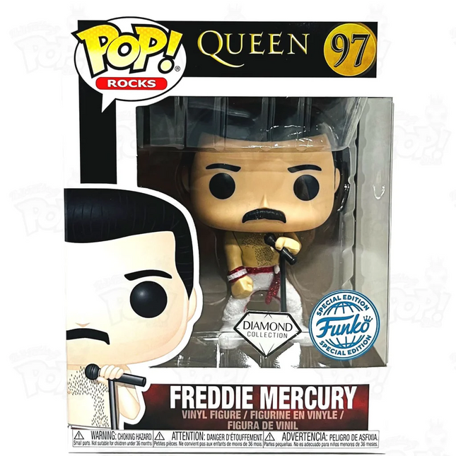 freddie mercury #97 (diamond) Pop! vinyl music funko + free case