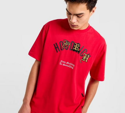 Red Hoodrich Shadow Oversized RED T-Shirt - LARGE