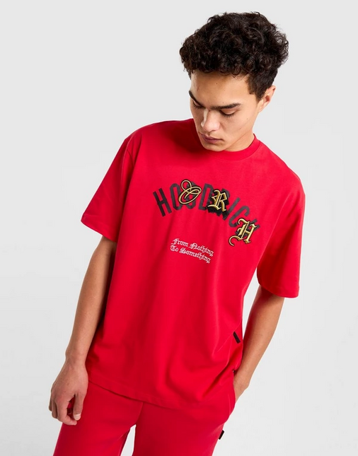 Red Hoodrich Shadow Oversized RED T-Shirt - LARGE