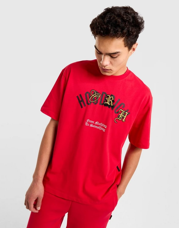 Red Hoodrich Shadow Oversized RED T-Shirt - LARGE