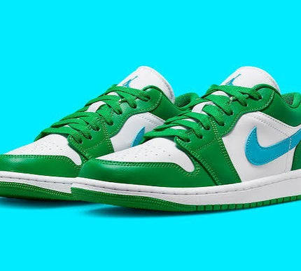 Nike Air Jordan 1 Low 'Lucky Green Aquatone' Women's Size US 9 DC0774-304