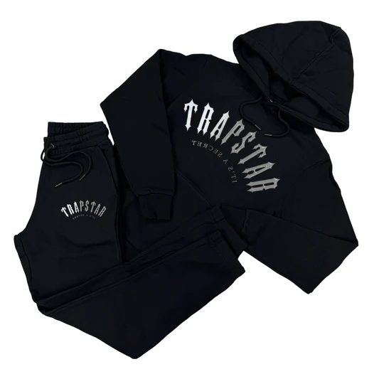 Trapstar Irongate Arch Tracksuit set - Black/Grey  - Large