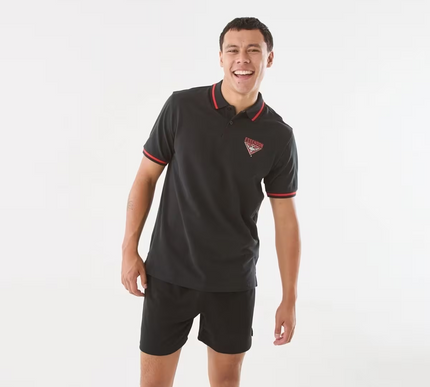 Official AFL Adult Polo Shirt - ESSENDON - LARGE