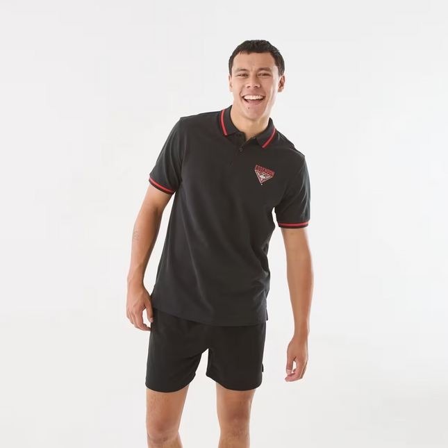 Official AFL Adult Polo Shirt - ESSENDON - LARGE