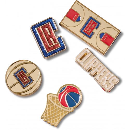 Metal Crocs Jibbitz Nba Los Angeles Clippers 5 Pack
