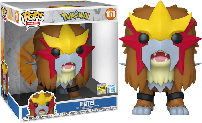 Entei #1070 Super Sized 10" inch Pokemon Funko Pop! vinyl